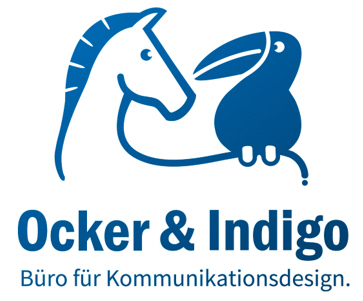Logo Ocker und Indigo
